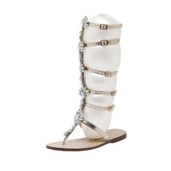 Sexy Girl Womens Summer Flat Shining Rhinestones - Picture 3 of 3